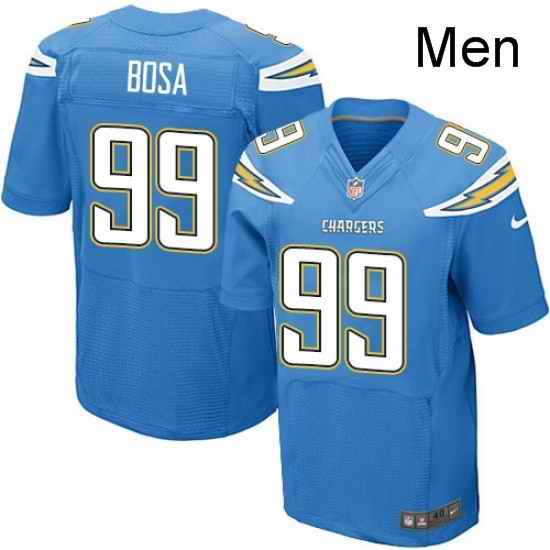 Men Nike Los Angeles Chargers 99 Joey Bosa Elite Electric Blue Alternate NFL Jersey